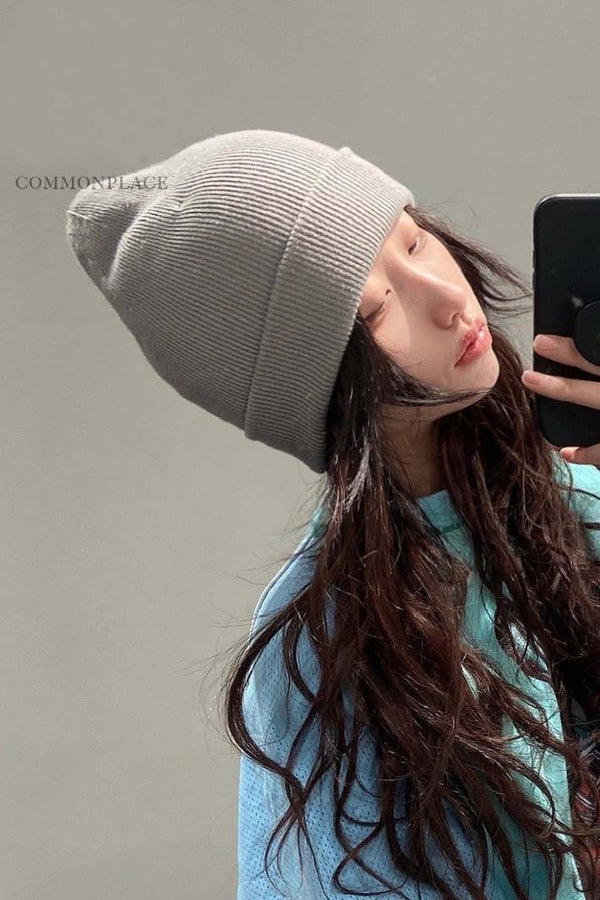 BORIS BIDJAN SABERI Light Grey Cashmere Hat KNHAT2 FPI30001